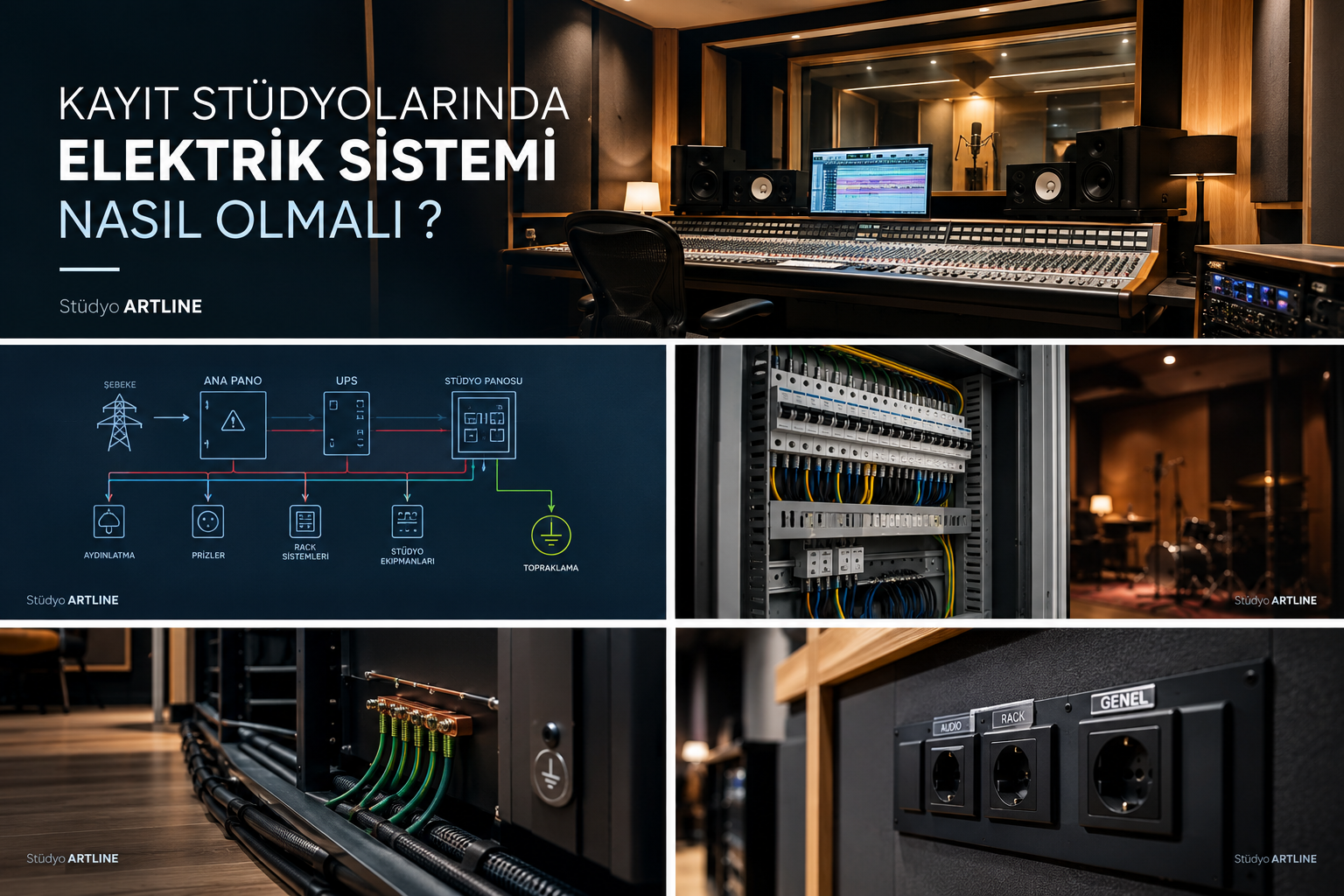 Ses Kayıt Stüdyosunda Elektrik Sistemi ; Kayıt Kalitesine Etkisi ,Ekipman güvenliğine katkısı . Ses Kayıt Stüdyosunda Elektrik Sistemi ; Kayıt Kalitesine Etkisi ,Ekipman güvenliğine katkısı .